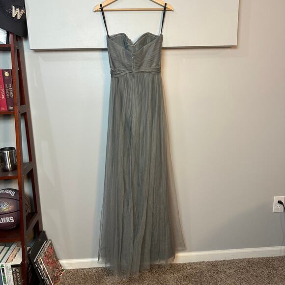 Jenny Yoo BHLDN SZ 6 Annabelle Convertible Bridesmaid Dress Formal Gown Gray - Picture 6 of 13